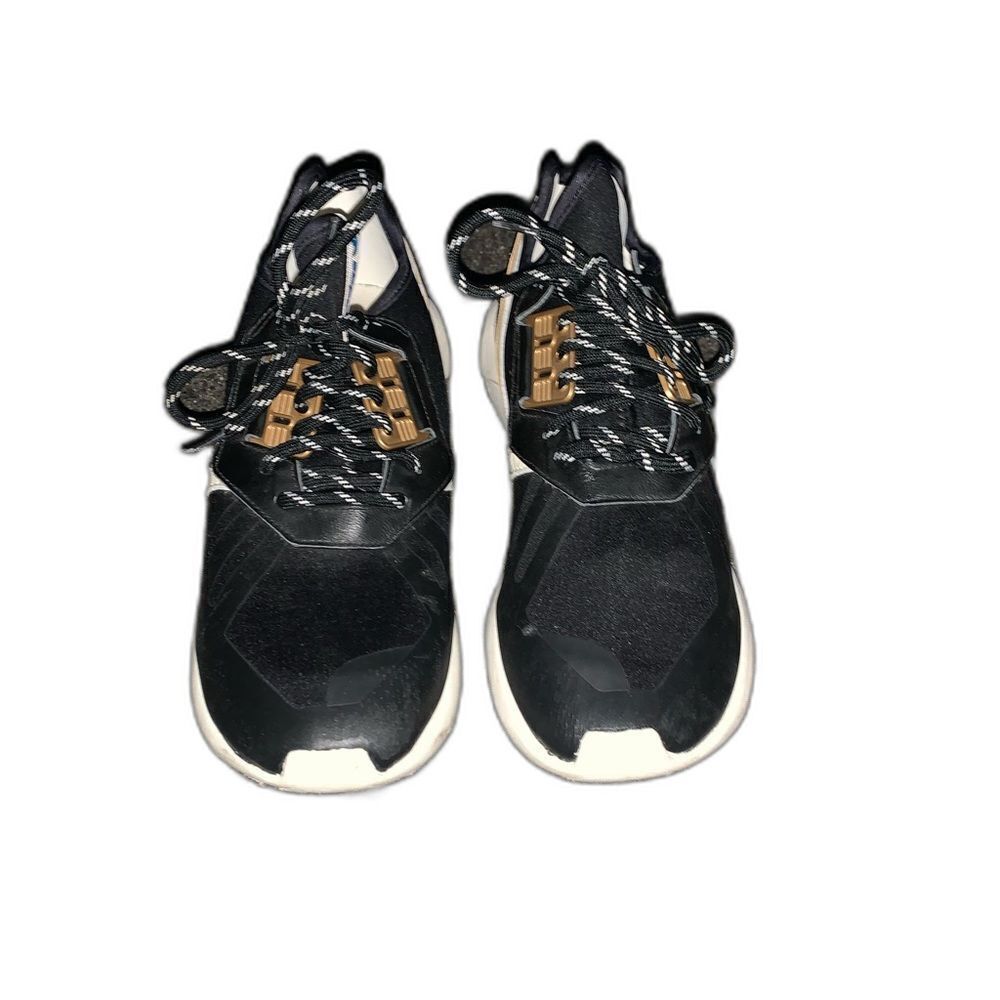 Adidas Originals Tubular Runner Black Gold White Mens Trainers - Picture 3 of 7
